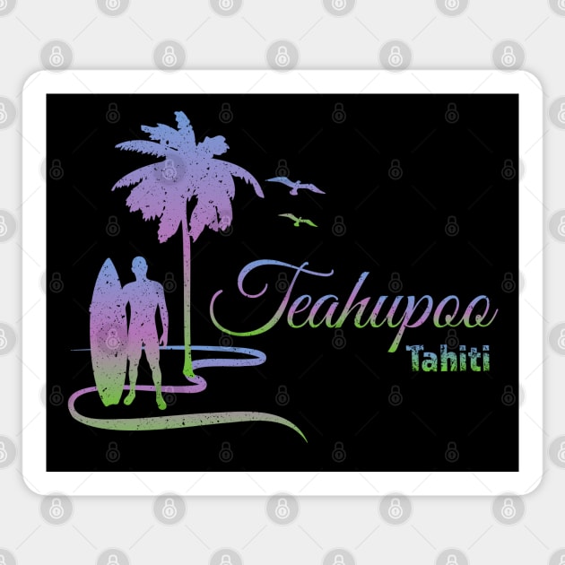 Teahupoo Tahiti Surfing French Polynesia Sticker by Pine Hill Goods